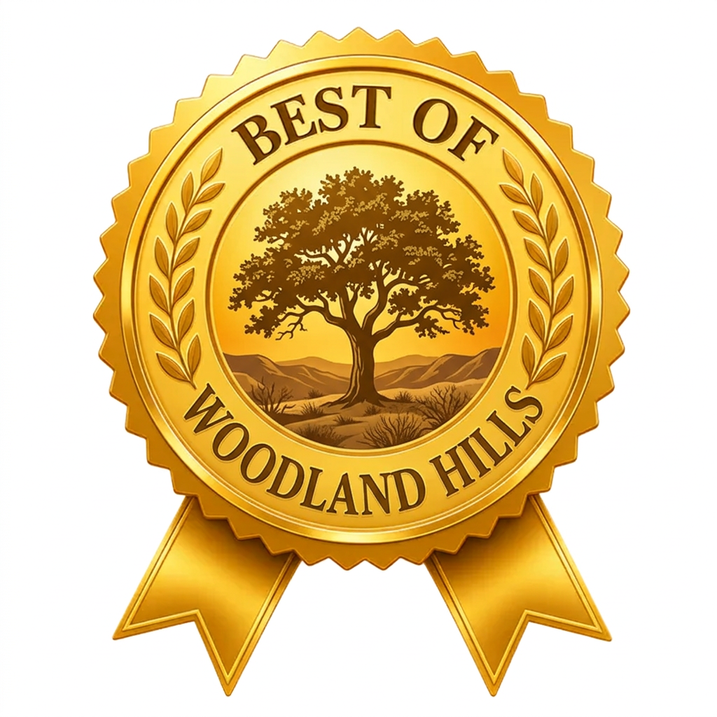 Best of Woodland Hills gold award badge